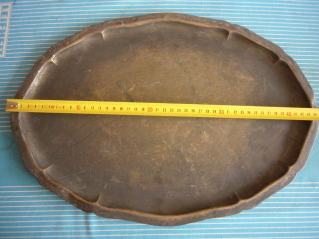 Antiquarisches versilbertes Metalltablett aus den 20-er Jahren, ca. 40 cm lang  - Sonstige Antiquitaeten - Hamburg