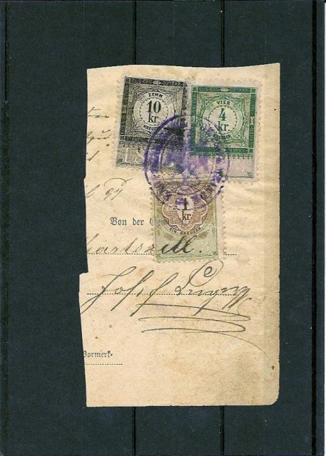 Briefstück Kreuzerausgaben Österreich 1893 - Briefmarken - 31737