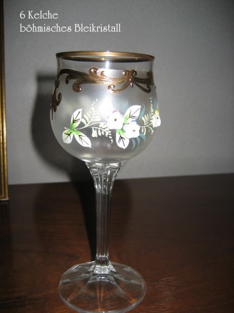 Böhmisches Bleikristall 6teilig - Glas Porzellan Antiquarisch - Füssen