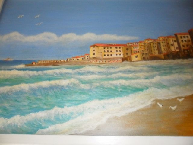       Inselbild in Öl     - Kunst Gemaelde Plastik - neunkirchen