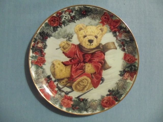 Franklin Mint Sammlerteller Teddy s Winter Wonderland Limited Edition - Glas Porzellan Antiquarisch - Schömberg