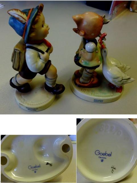 GÄNSELIESEL und SCHULSCHWÄNZER   Hummfel Figur / Göbel - Glas Porzellan Antiquarisch - Niederlangen
