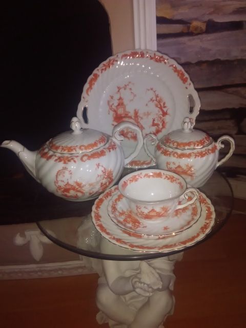 KPM Cleo Teeservice - Glas Porzellan Antiquarisch - berlin 