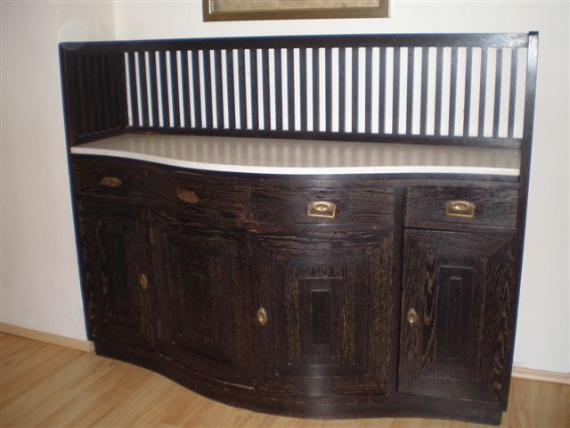 Jugendstil - anrichten mit weißen marmorplatten - Moebel Antiquarisch - pichl bei wels