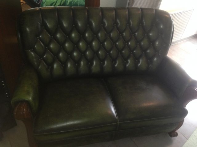 Antikes englisches zweier Leder Sofa geschätzt 1930-50. - Moebel Antiquarisch - Haltern am See